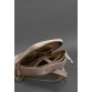 Шкіряний жіночий рюкзак на блискавці Cooper світло-бежевого кольору BlankNote