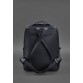Кожаный городской женский рюкзак на молнии Cooper темно-синий флотар BlankNote