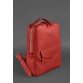 Шкіряний міський жіночий рюкзак на блискавці Cooper червоний BlankNote
