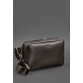 Шкіряне жіноче поясна сумка Dropbag Maxi темно-коричнева BlankNote