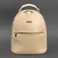 Кожаный женский мини-рюкзак Kylie светло-бежевый краст BlankNote