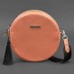 Кругле шкіряне жіноча сумочка Tablet коралова BlankNote