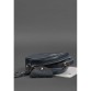 Круглая кожаная женская сумочка Tablet темно-синяя BlankNote