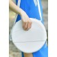 Шкіряне жіноче кругла сумка-рюкзак Maxi біла BlankNote