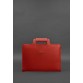 Женская кожаная сумка для ноутбука и документов красная BlankNote