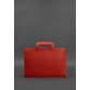 Женская кожаная сумка для ноутбука и документов красная BlankNote