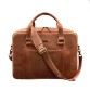 Кожаная сумка-портфель для ноутбука и документов светло-коричневая Crazy Horse BlankNote