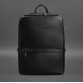 Деловой черный кожаный мужской рюкзак BlankNote