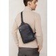 Шкіряна сумка-слінг на одне плече Chest Bag синій BlankNote