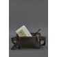 Кожаная поясная сумка Dropbag Mini темно-коричневая BlankNote