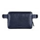 Шкіряна поясна сумка Dropbag Mini темно-синя BlankNote