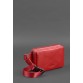 Шкіряне жіноче поясна сумка Dropbag Mini червона BlankNote