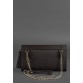 Женская кожаная сумка Элис темно-коричневая краст BlankNote