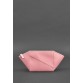 Женская розовая кожаная косметичка краст BlankNote