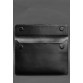 Шкіряний чохол-конверт на магнітах для MacBook 16 дюйм чорний BlankNote