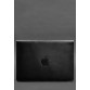 Шкіряний чохол-конверт на магнітах для MacBook 16 дюйм чорний BlankNote
