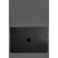 Кожаный чехол-конверт на магнитах для MacBook 15 дюйм черный Crazy Horse BlankNote