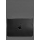Кожаный чехол-конверт на магнитах для MacBook 16 дюйм черный Crazy Horse BlankNote