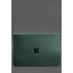 Шкіряний чохол-конверт на магнітах для MacBook 16 дюйм зелений Crazy Horse BlankNote