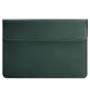Кожаный чехол-конверт на магнитах для MacBook 16 дюйм зеленый Crazy Horse BlankNote