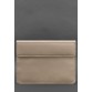 Шкіряний чохол-конверт на магнітах для MacBook 16 дюйм світло-бежевий BlankNote