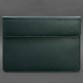 Кожаный чехол-конверт на магнитах для MacBook 15 дюйм зеленый BlankNote