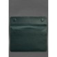Кожаный чехол-конверт на магнитах для MacBook 15 дюйм зеленый BlankNote