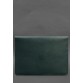 Шкіряний чохол-конверт на магнітах для MacBook 16 дюйм зелений BlankNote