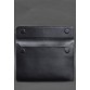 Кожаный чехол-конверт на магнитах для MacBook 16 дюйм темно-синий BlankNote