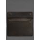 Шкіряний чохол-конверт на магнітах для MacBook 16 дюйм темно-коричневий Crazy Horse BlankNote