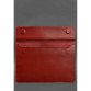 Кожаный чехол-конверт на магнитах для MacBook 15 дюйм красный BlankNote