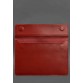 Шкіряний чохол-конверт на магнітах для MacBook 16 дюйм червоний BlankNote