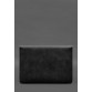 Чехол-конверт с клапаном кожа+фетр для MacBook 13 черный Crazy Horse BlankNote