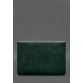Чохол-конверт із клапаном шкіра+фетр для MacBook 13 зелений Crazy Horse BlankNote