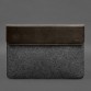 Чохол-конверт із клапаном шкіра+фетр для MacBook 13 темно-коричневий Crazy Horse BlankNote