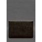 Чехол-конверт с клапаном кожа+фетр для MacBook 13 темно-коричневый  Crazy Horse BlankNote