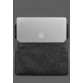 Чехол-конверт с клапаном кожа+фетр для MacBook 15 черный  Crazy Horse BlankNote
