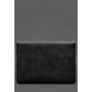 Чохол-конверт із клапаном шкіра+фетр для MacBook 15 чорний Crazy Horse BlankNote