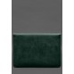 Чехол-конверт с клапаном кожа+фетр для MacBook 15 зеленый Crazy Horse BlankNote