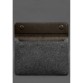 Чохол-конверт із клапаном шкіра+фетр для MacBook 16 темно-коричневий Crazy Horse BlankNote