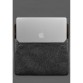 Чехол-конверт с клапаном кожа+фетр для MacBook 16 темно-коричневый  Crazy Horse BlankNote