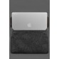 Чехол-конверт с клапаном кожа+фетр для MacBook 15 темно-коричневый  Crazy Horse BlankNote