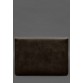 Чехол-конверт с клапаном кожа+фетр для MacBook 15 темно-коричневый  Crazy Horse BlankNote
