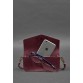 Кожаная сумка-футляр для очков (мини-сумка) бордовый Crazy Horse BlankNote