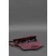 Шкіряна сумка-футляр для окулярів (міні-сумка) бордовий Crazy Horse BlankNote