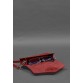 Кожаная сумка-футляр для очков (мини-сумка) коралловый Crazy Horse BlankNote