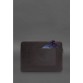 Кожаный чехол для ноутбука на молнии с хлястиком и карманом Темно-коричневый BlankNote
