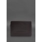 Кожаный чехол для ноутбука на молнии с хлястиком и карманом Темно-коричневый BlankNote
