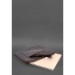 Шкіряний чохол для ноутбука на блискавці з хлястиком та кишенею Темно-коричневий BlankNote