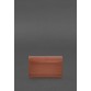 Кожаный футляр (чехол) на АйКьюОС светло-коричневый BlankNote